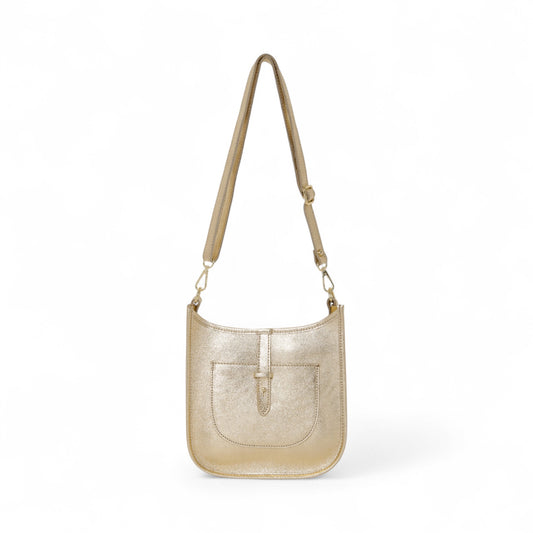 Sac bandoulière en cuir doré - Meka