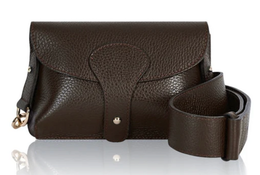 Sac à bandoulière compact en cuir gris clair - Vogue