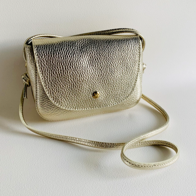 Small Gold Bag With Knot Detail - Isla STUDIO TEW