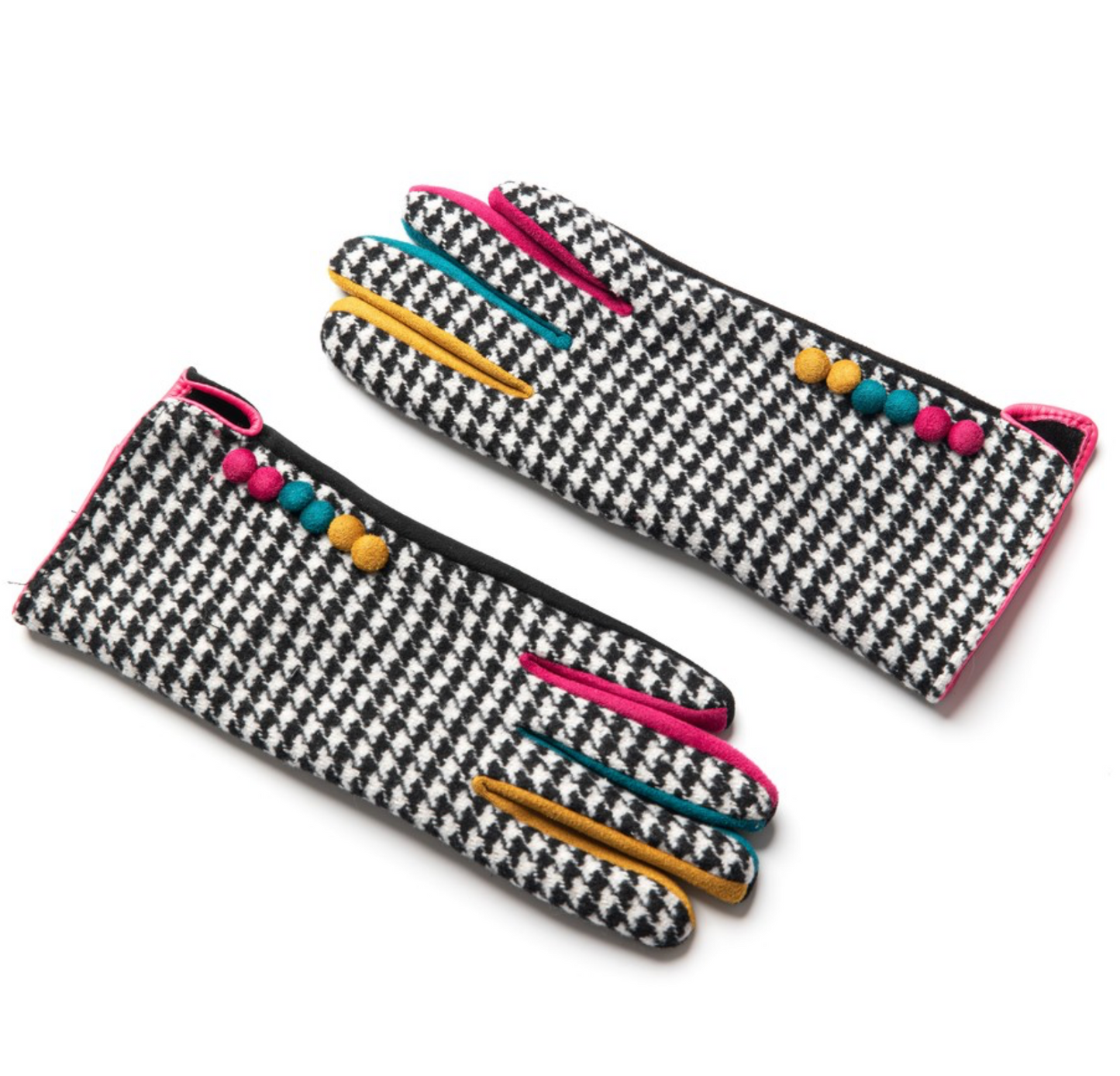 Bright Dogtooth Gloves