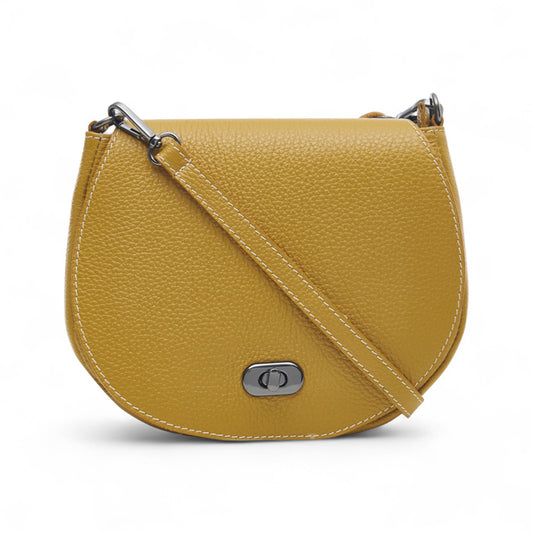 Mustard Leather Satchel Bag