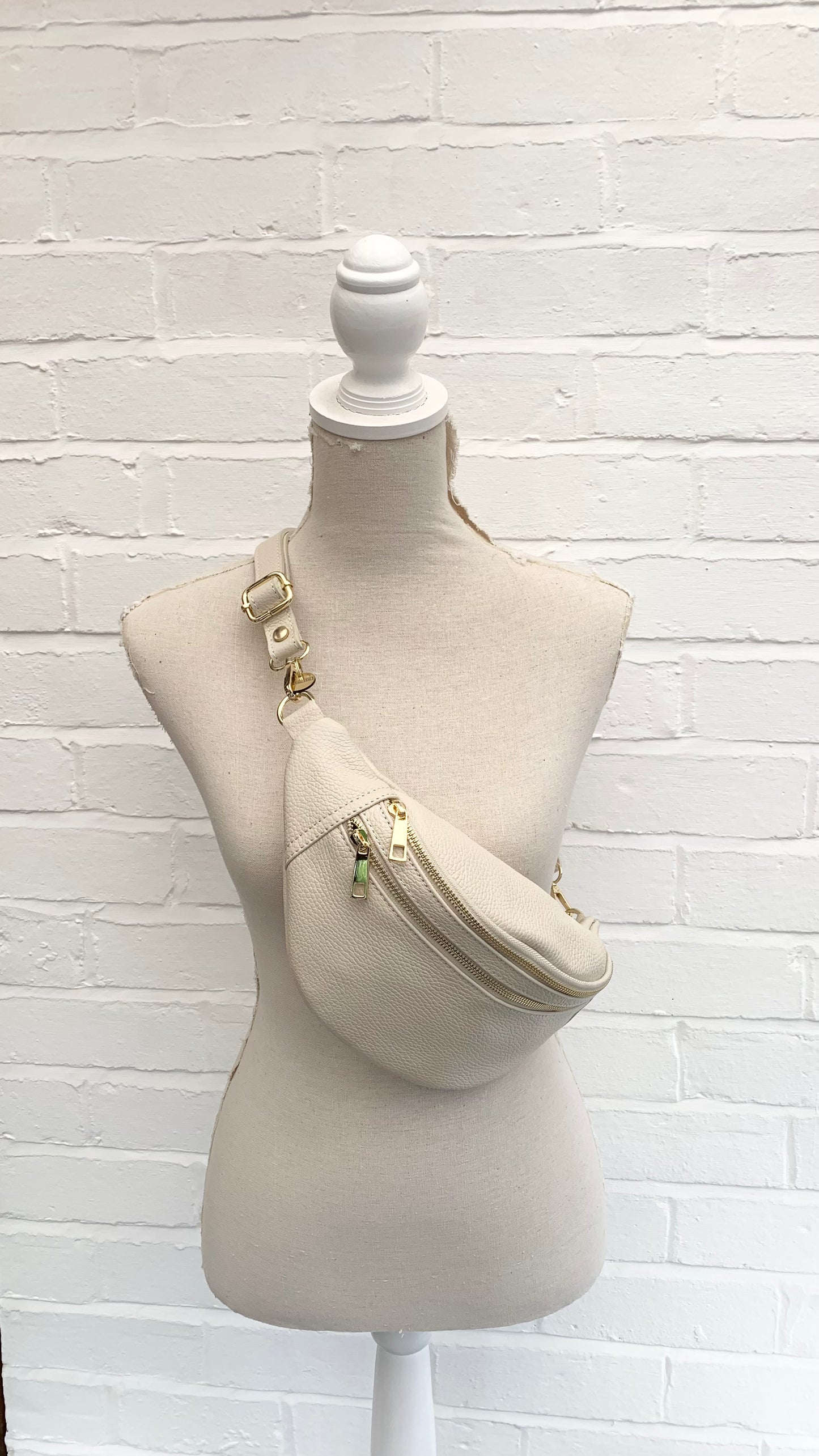 Beige Leather Bag - Cecilia STUDIO TEW
