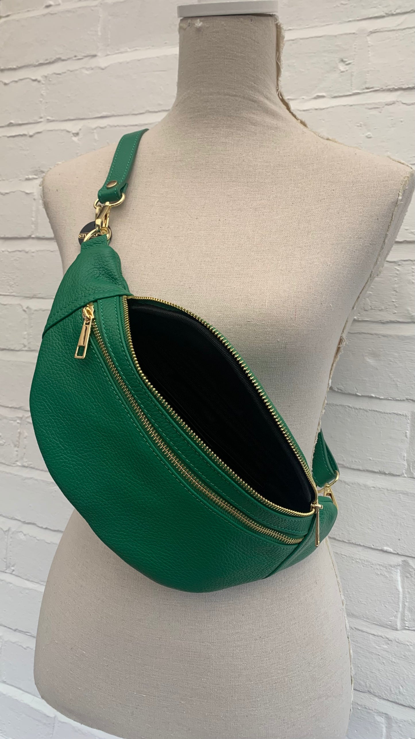 Green Leather Bag - Cecilia STUDIO TEW