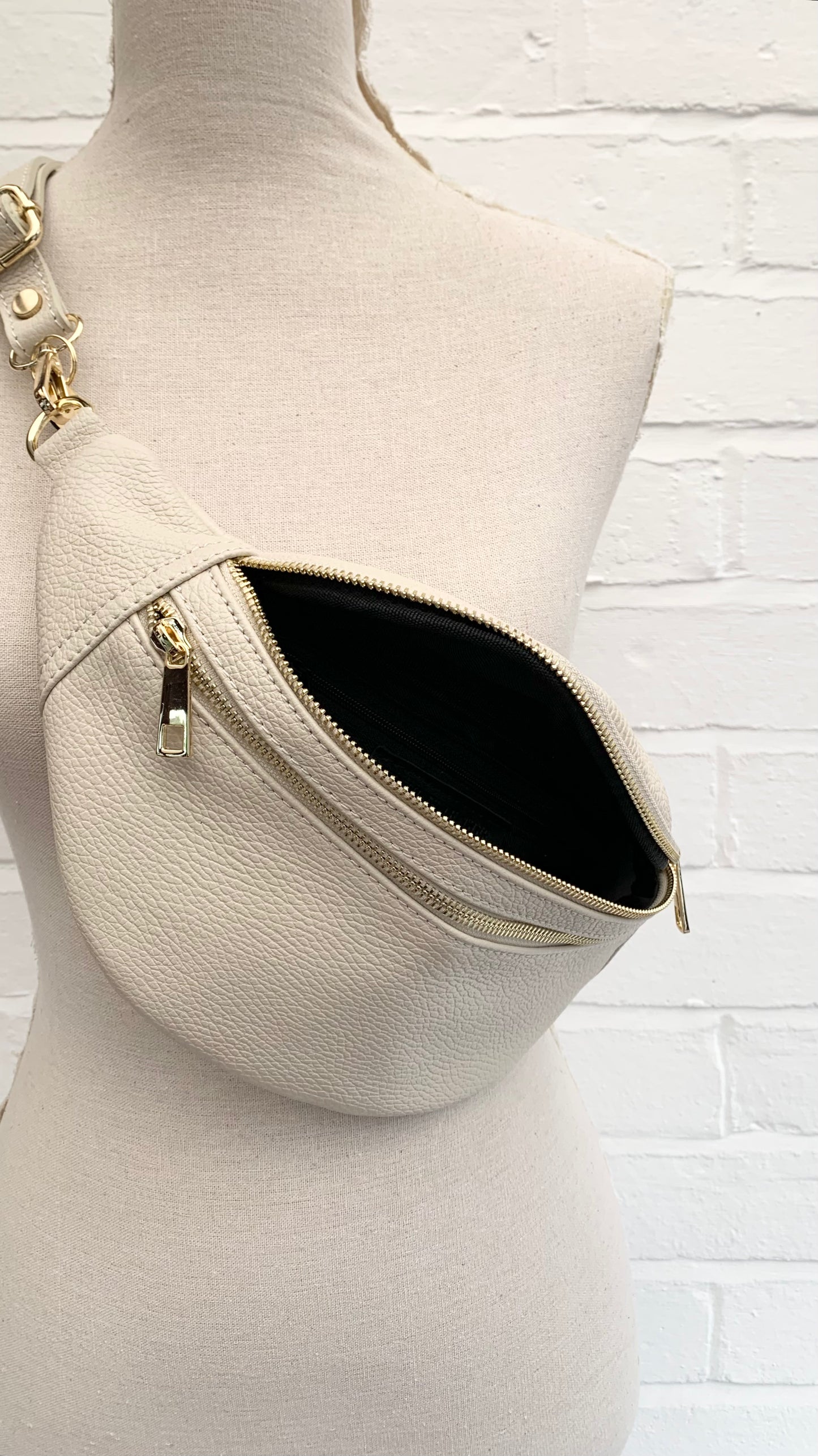 Beige Leather Bag - Cecilia STUDIO TEW