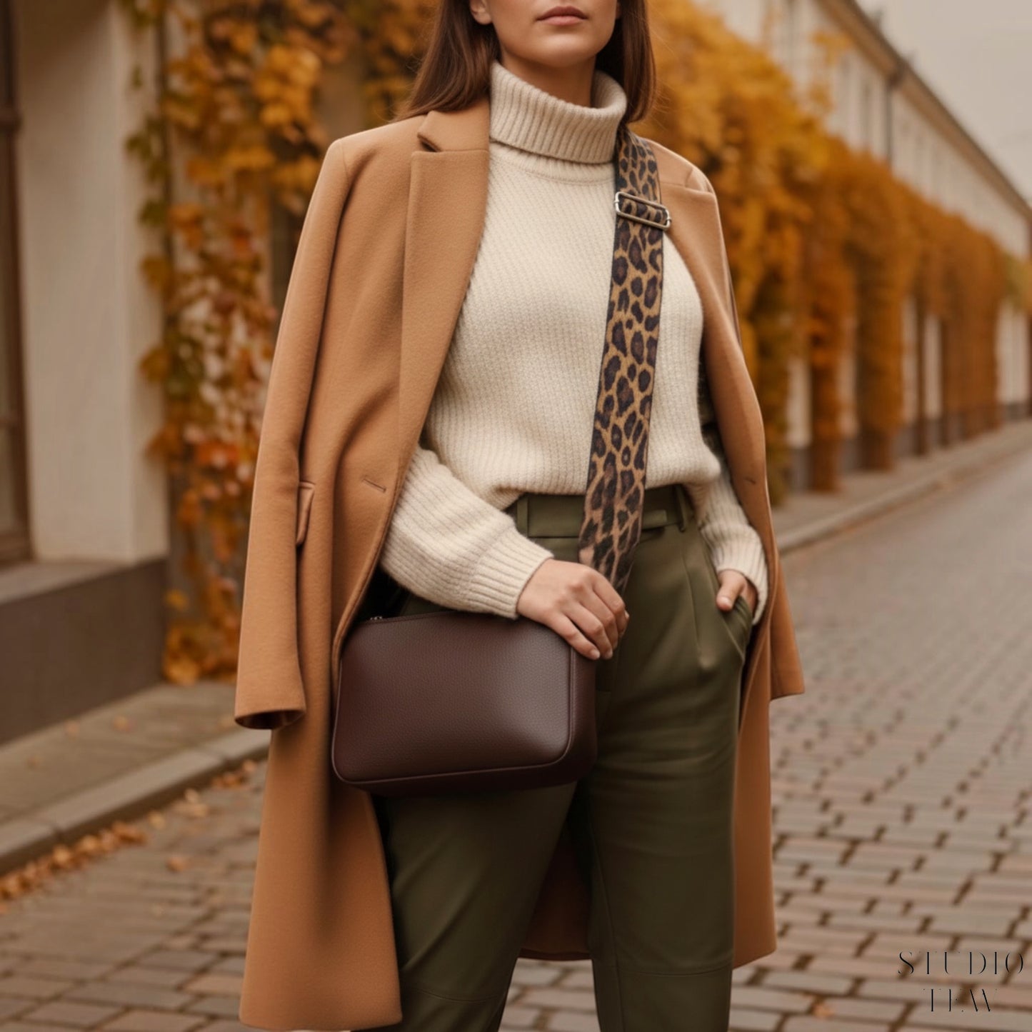 Leopard Print Bag Strap