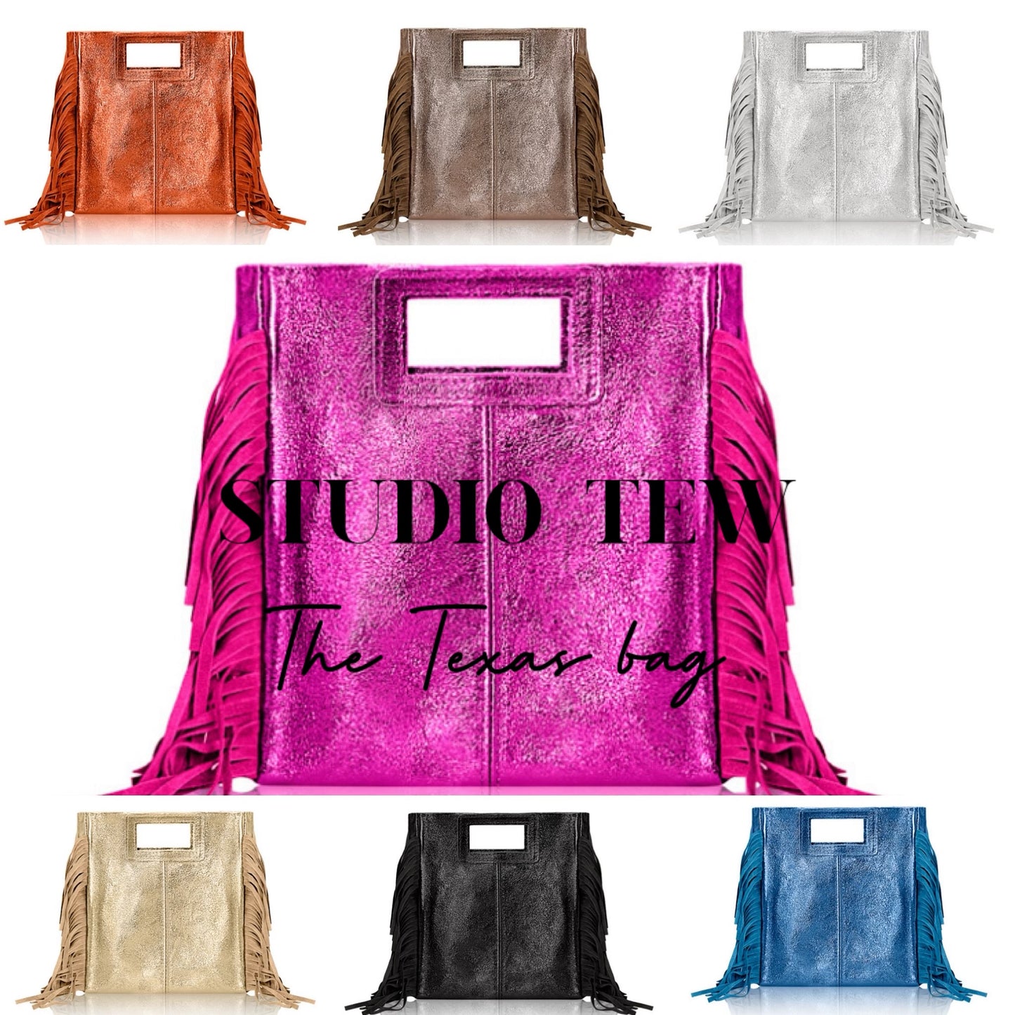 Fringe Clutch Bag - Texas STUDIO TEW