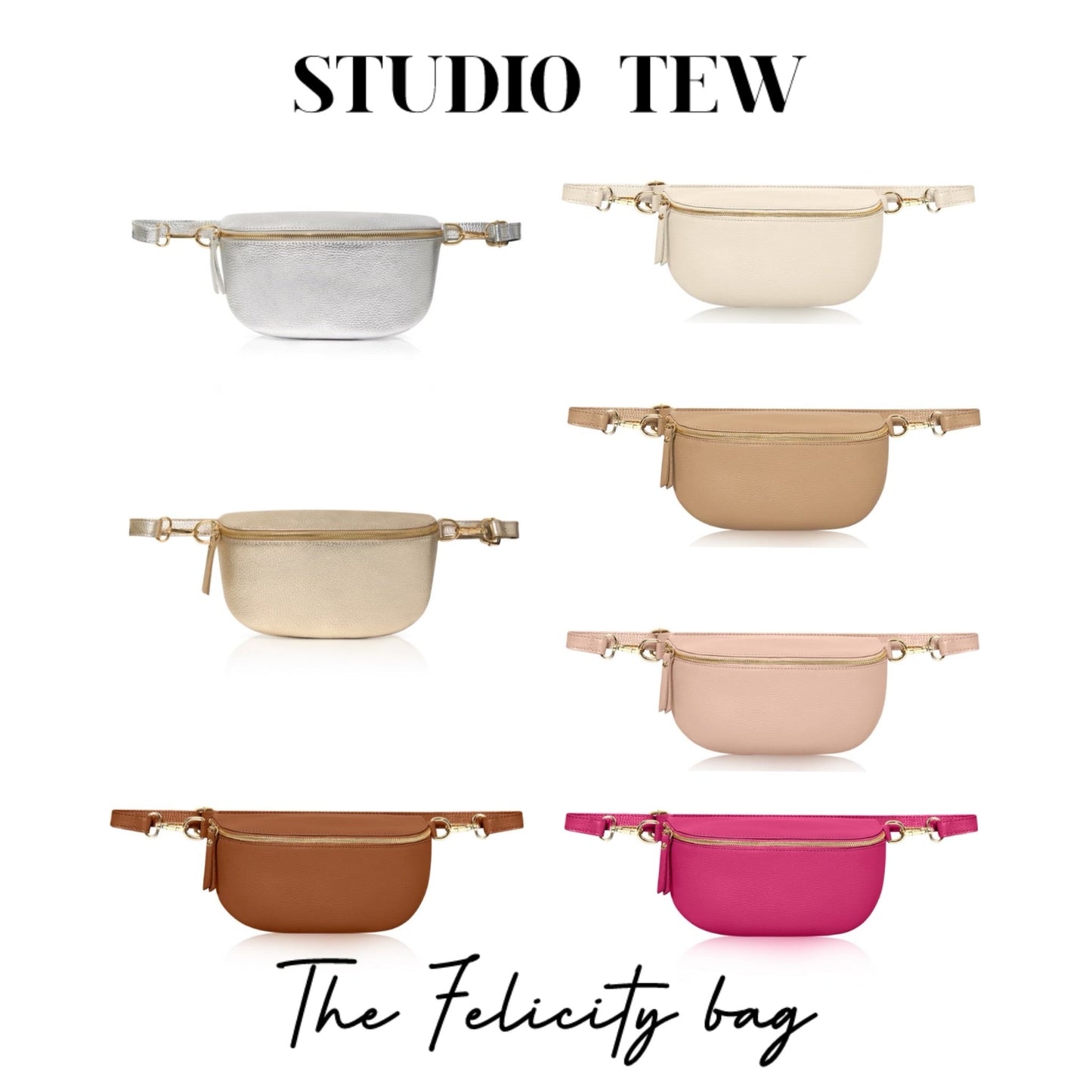 XL Leather Bum Bag - The Felicity Bag STUDIO TEW