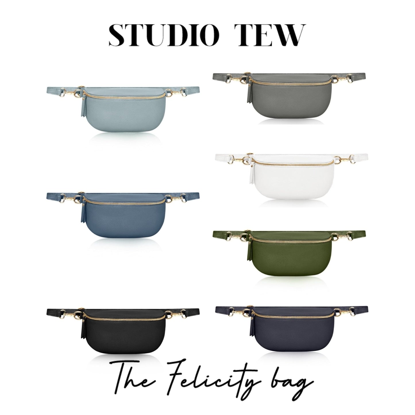 XL Leather Bum Bag - The Felicity Bag STUDIO TEW