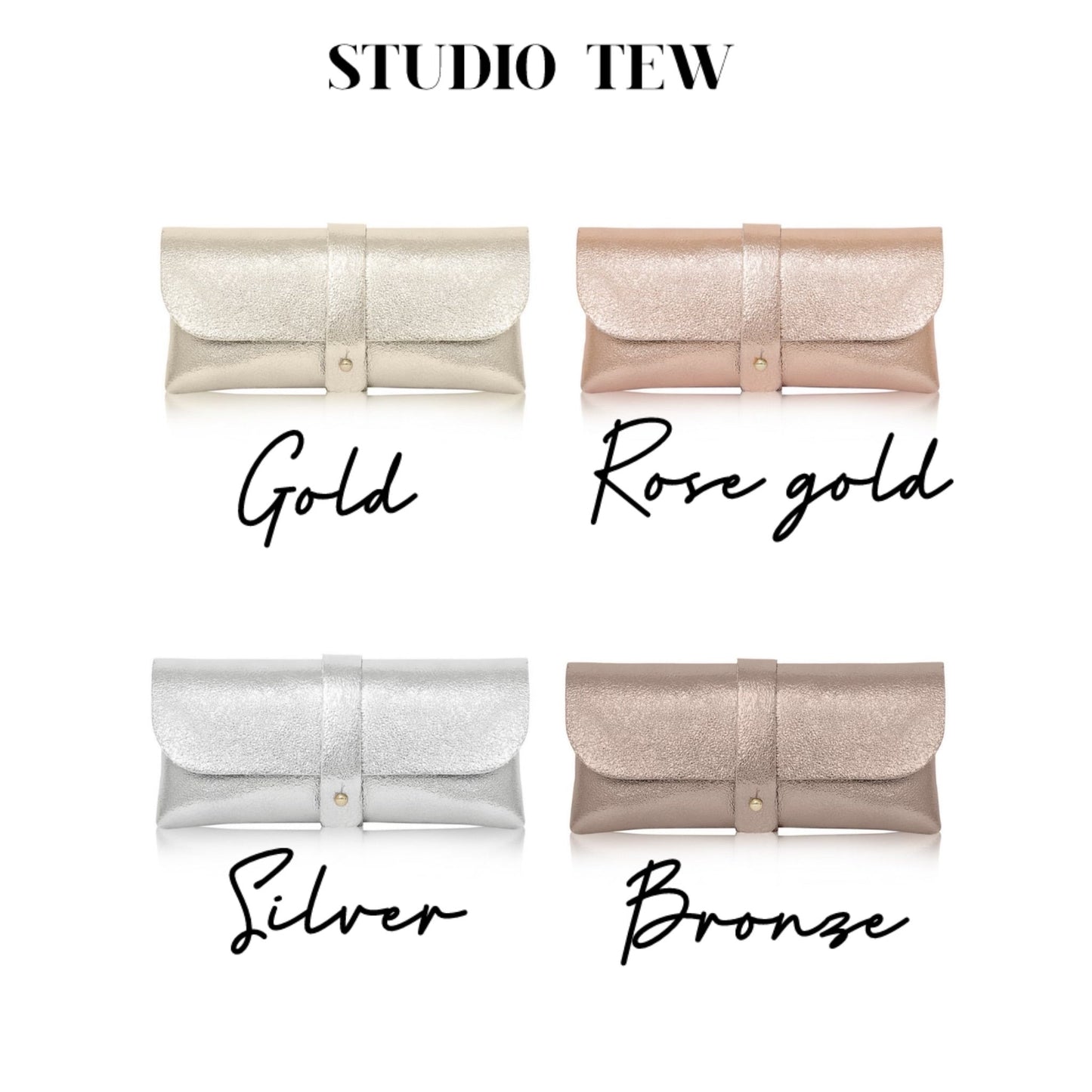 Leather Glasses Case In Numerous Colours STUDIO TEW