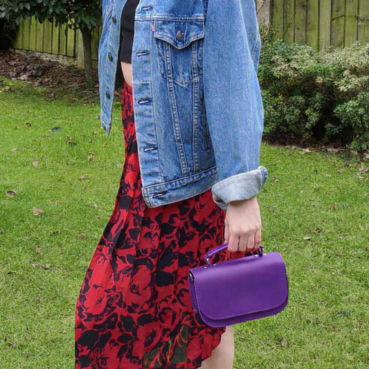 Aura Handmade Leather Bag - Purple - STUDIO TEW