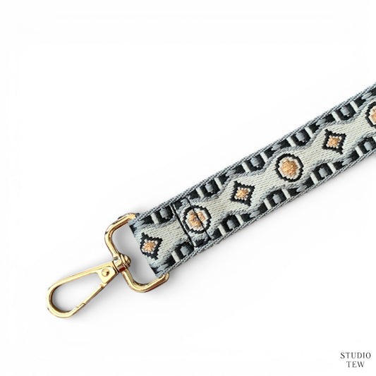 Grey & Rose Gold Bag Strap - STUDIO TEW