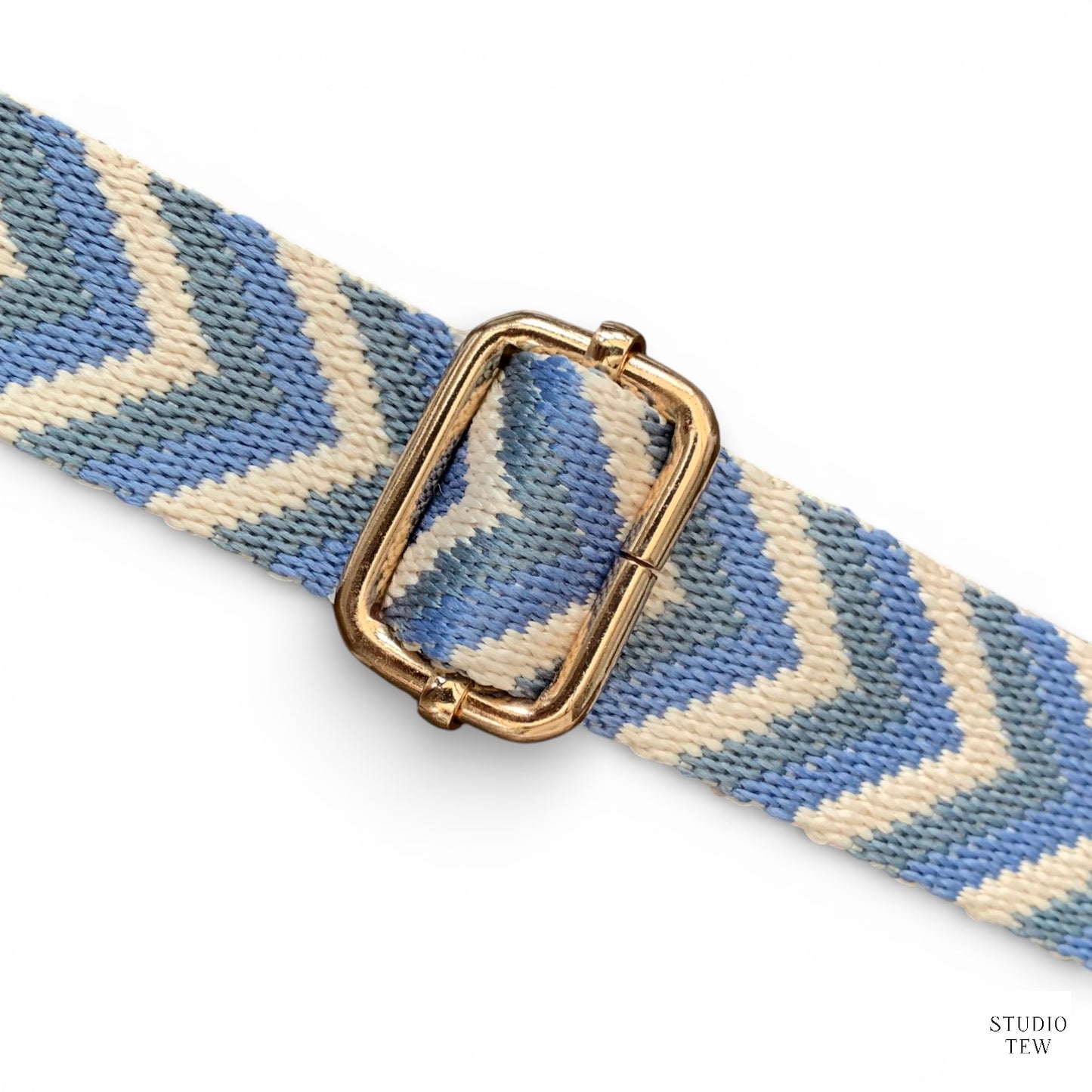 Blue Chevron Bag Strap - STUDIO TEW