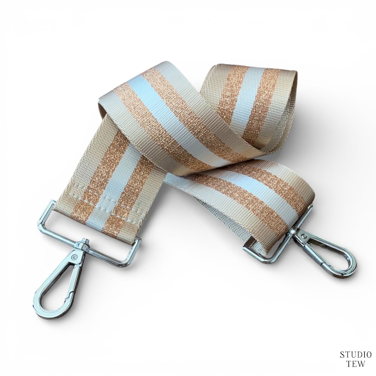 Gold & Rose Gold Stripe Bag Strap