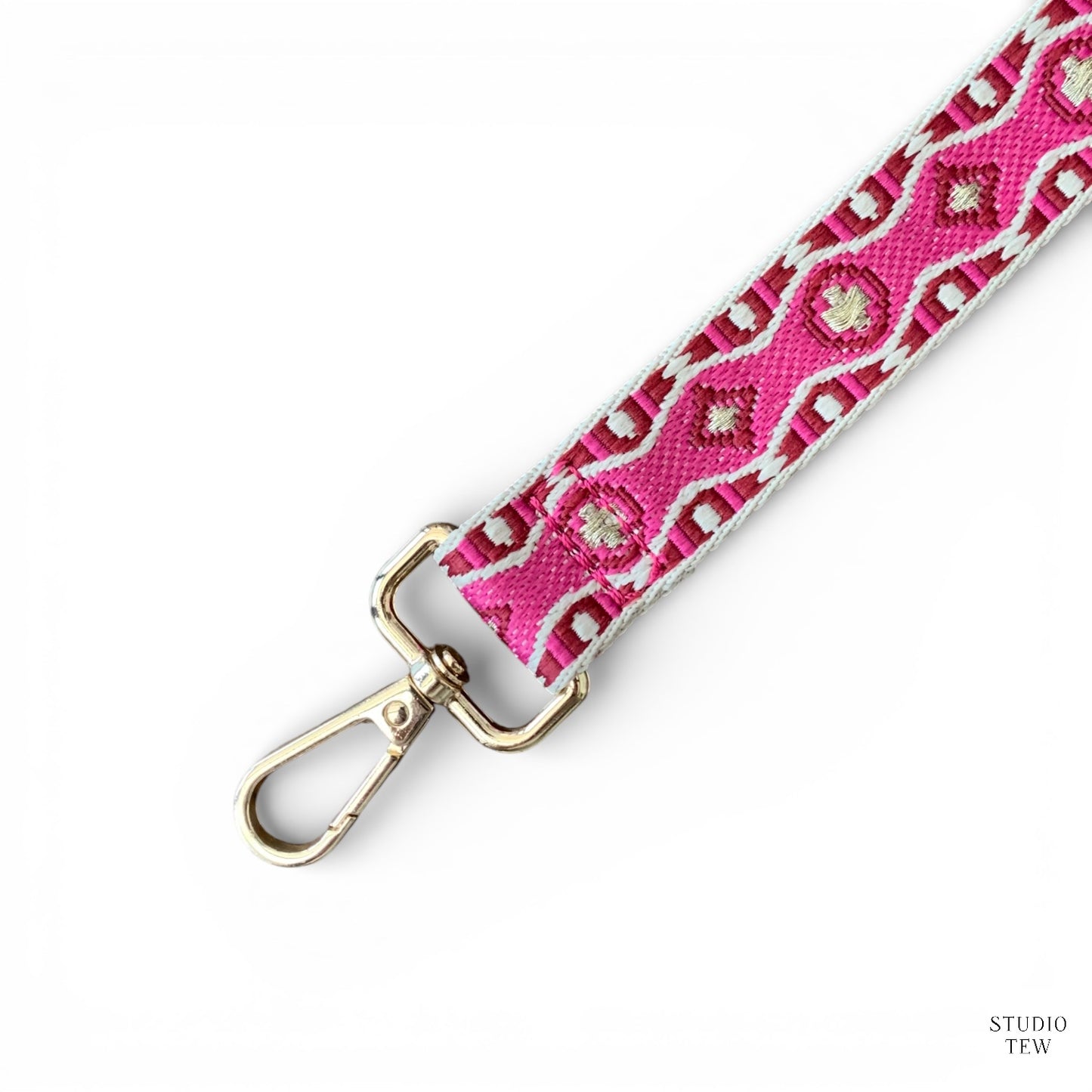 Pink, Beige & Gold Bag Strap - STUDIO TEW