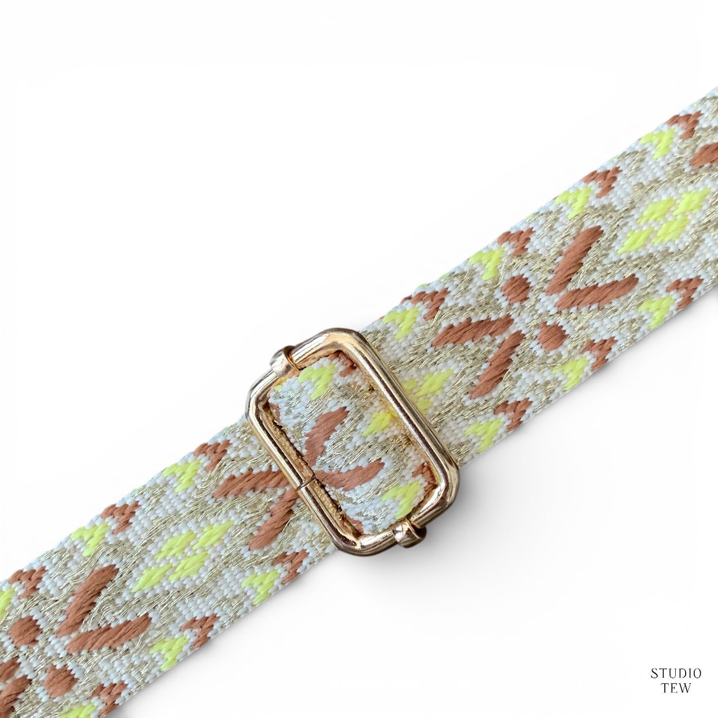 Yellow & Brown Bag Strap - STUDIO TEW