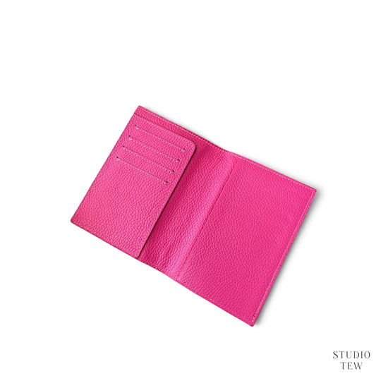 Hot Pink Leather Passport Holder