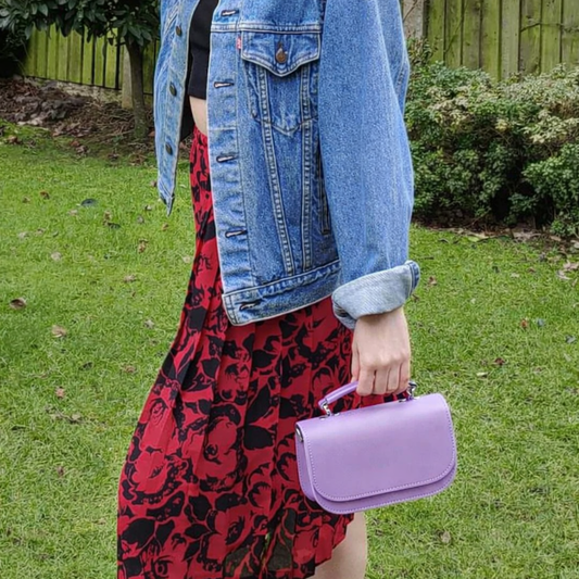 Aura Handmade Leather Bag - Pastel Violet - STUDIO TEW