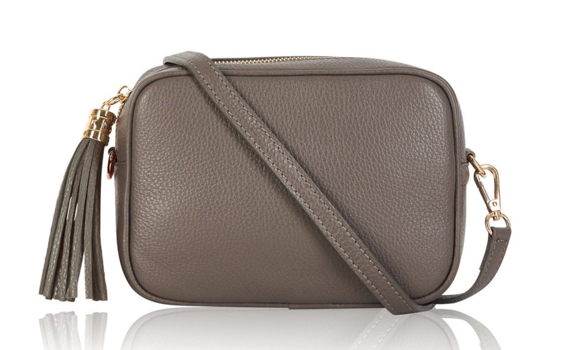 Cinder Leather Crossbody Bag With Tassel - Darcy STUDIO TEW