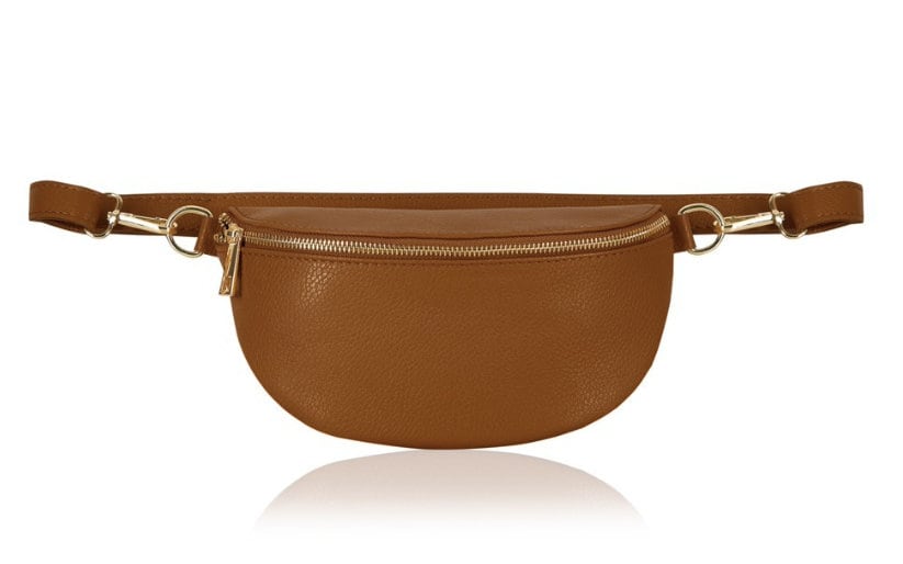 Dark Tan Leather Bum Bag - Aurora STUDIO TEW