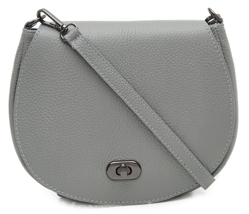Light Grey Leather Satchel Bag STUDIO TEW