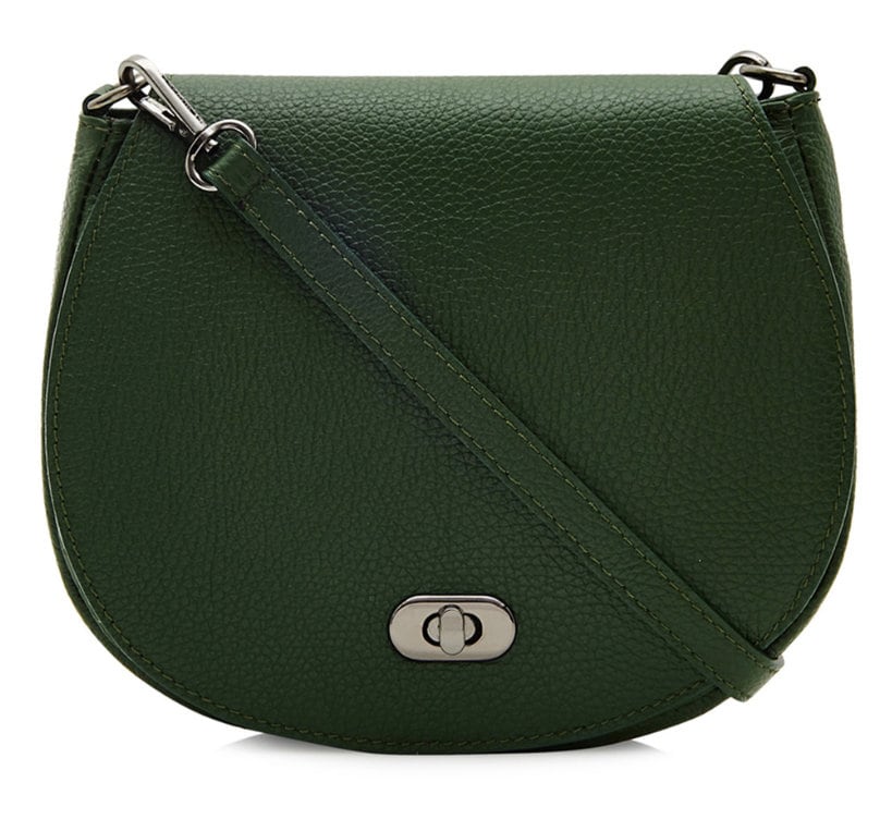 Dark Green Leather Satchel Bag STUDIO TEW