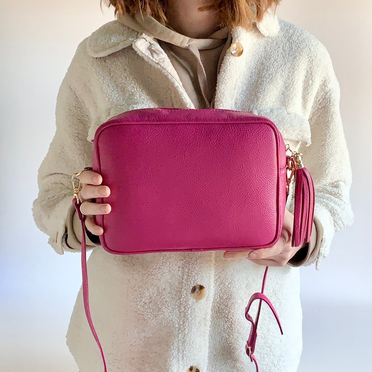 Fuchsia Large Crossbody Bag - Darcy STUDIO TEW