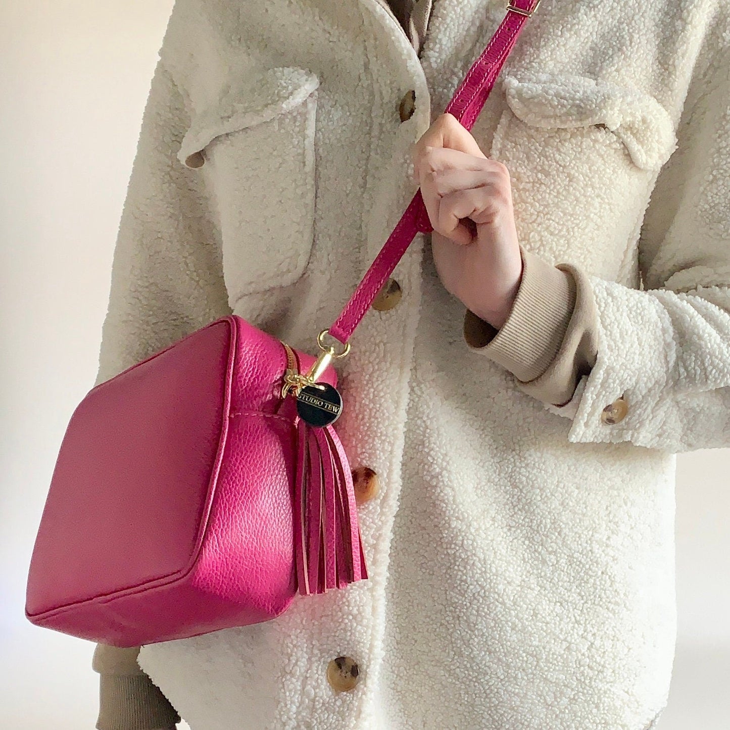 Fuchsia Large Crossbody Bag - Darcy STUDIO TEW
