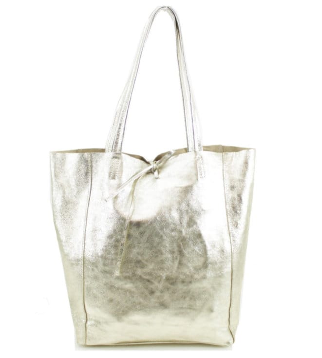 Metallic Leather Shopper Bag - Harmony STUDIO TEW