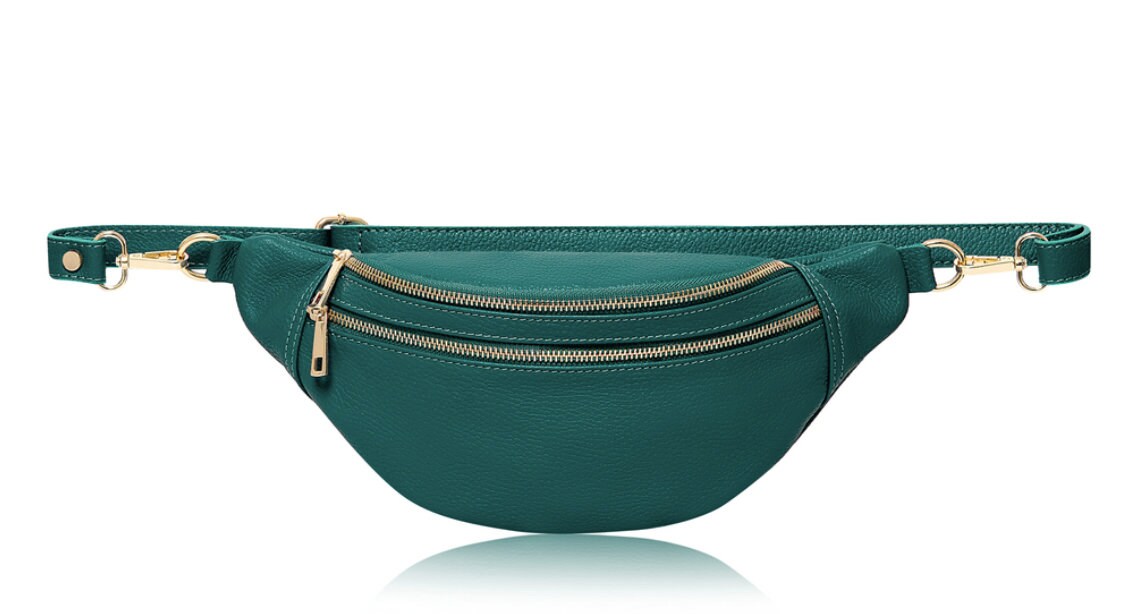Teal Leather Bag - Cecilia STUDIO TEW