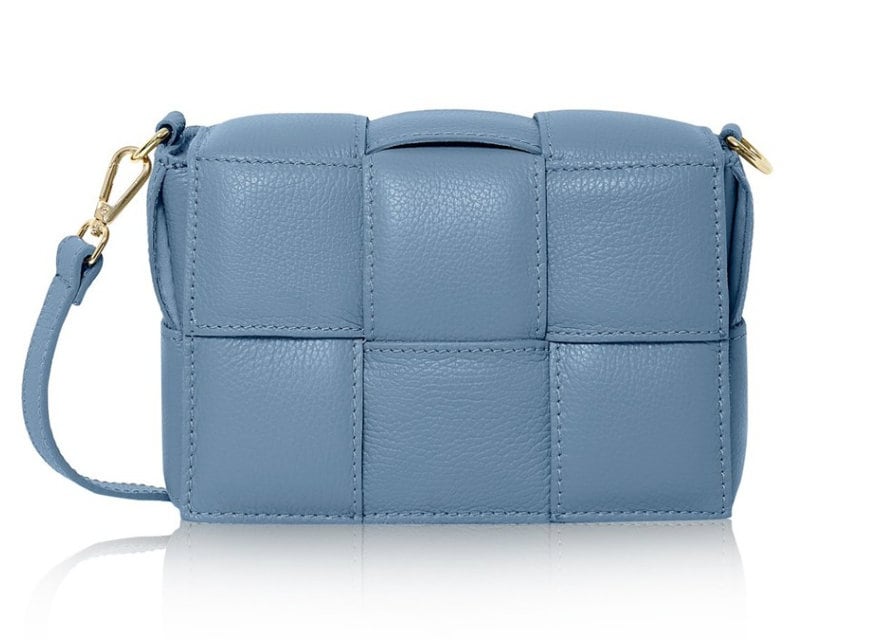 Blue Quilted Leather Bag - Polly STUDIO TEW