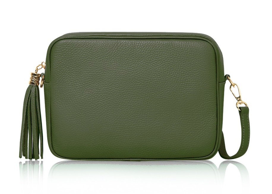 Olive Green Large Crossbody Bag - Darcy STUDIO TEW