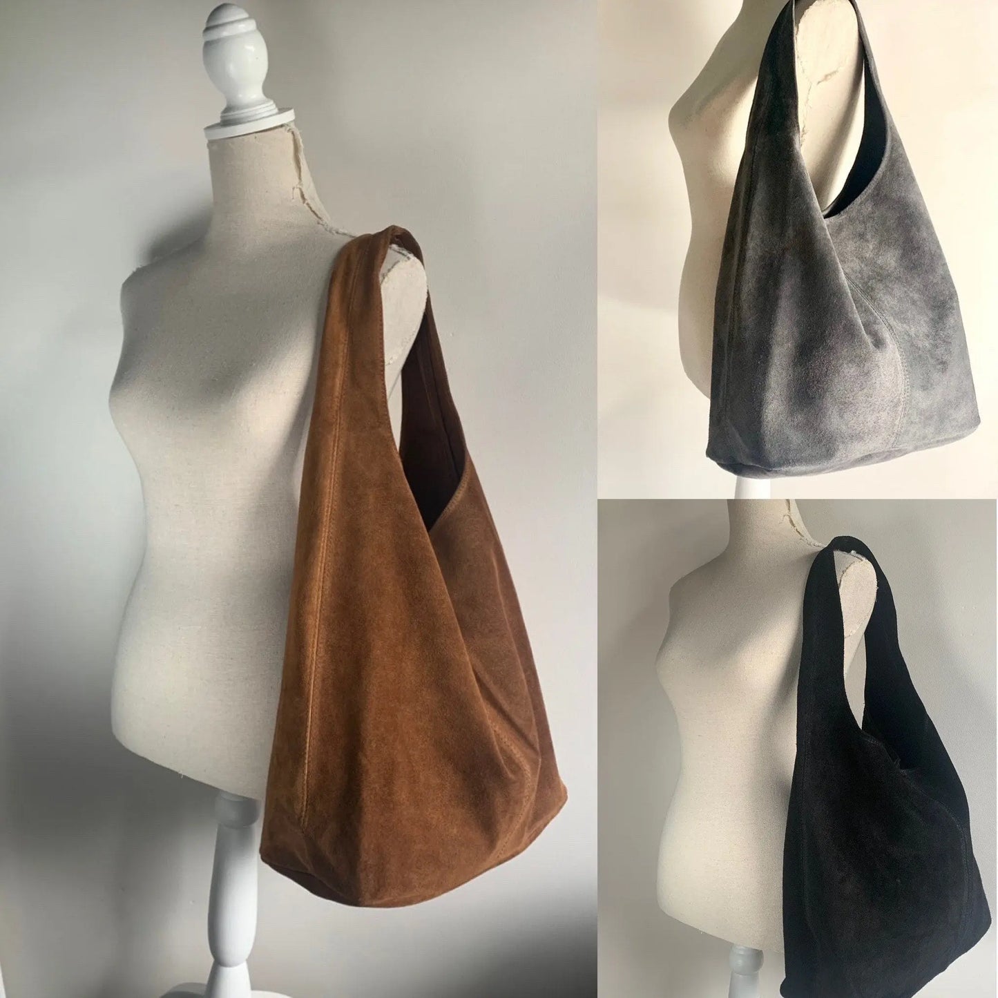 Suede Oversized Shoulder Bag - Charlie STUDIO TEW