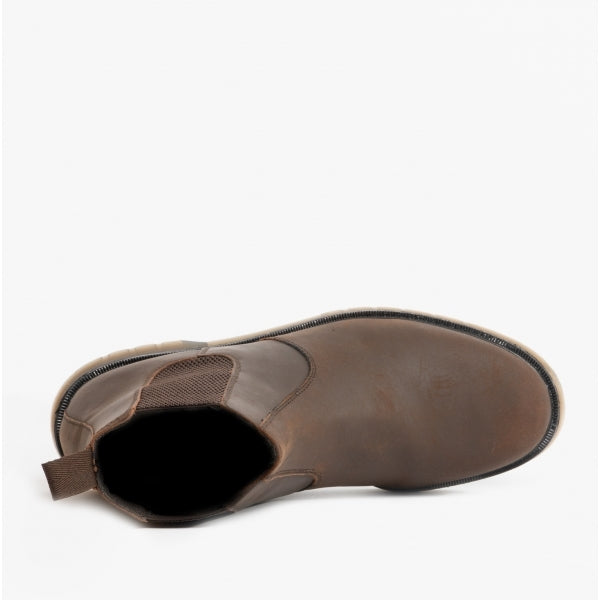 STB ELLIS Unisex Leather Air Cushioned Dealer Boots Waxy Brown