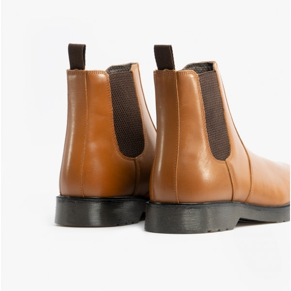 STB ELLIS Unisex Leather Air Cushioned Dealer Boots Tan