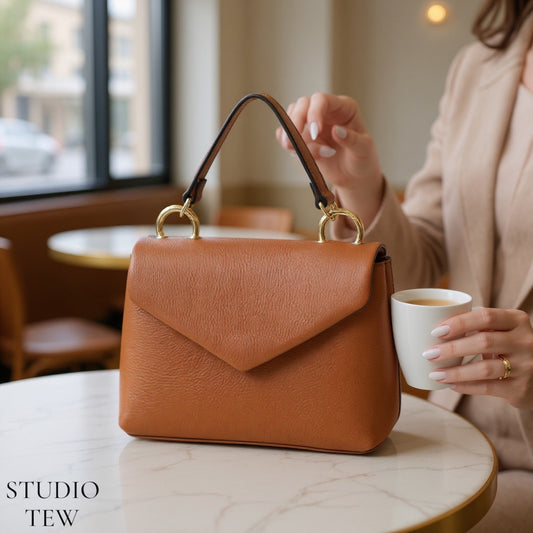 Tan Multiway Bag With Chain Handle - Kate