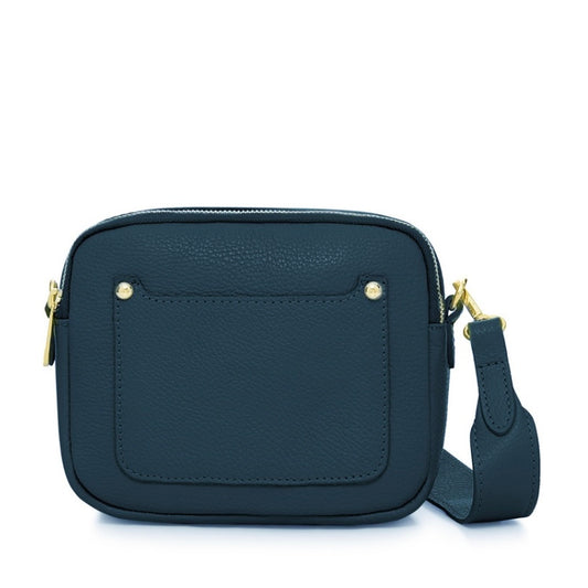 Teal Leather Double Zip Bag - Victoria