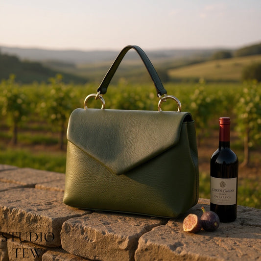 Olive Green Multiway Bag With Chain Handle - Kate