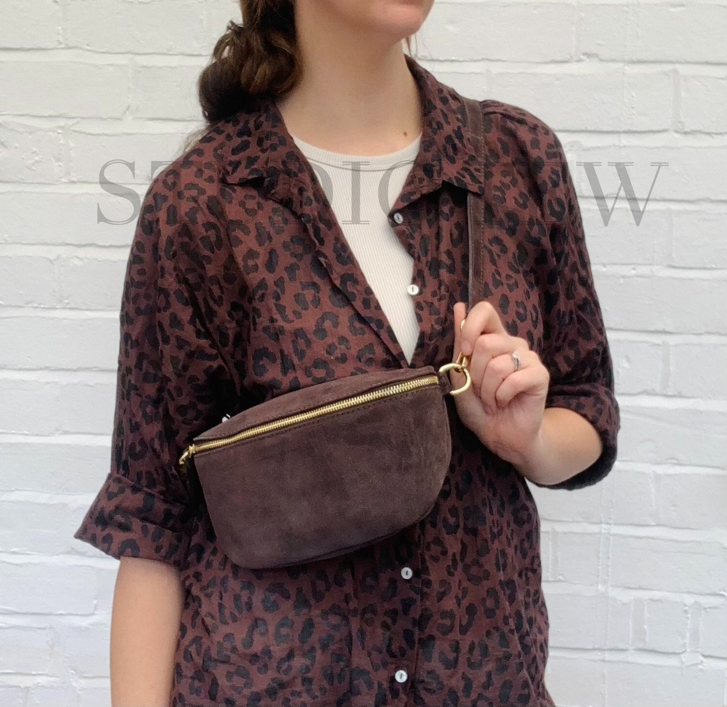 Brown Suede Bum Bag - Bonnie