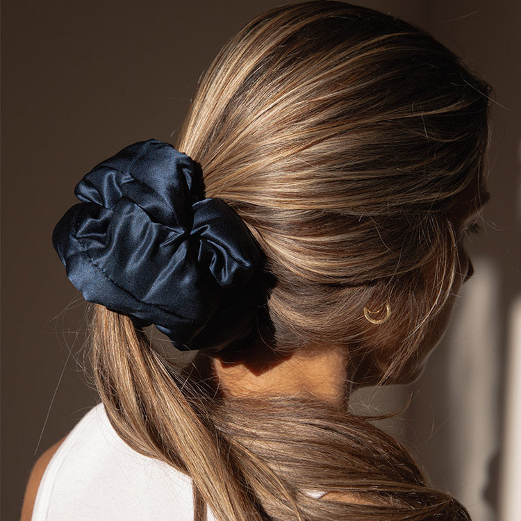 Midnight Blue - Padded Scrunchie