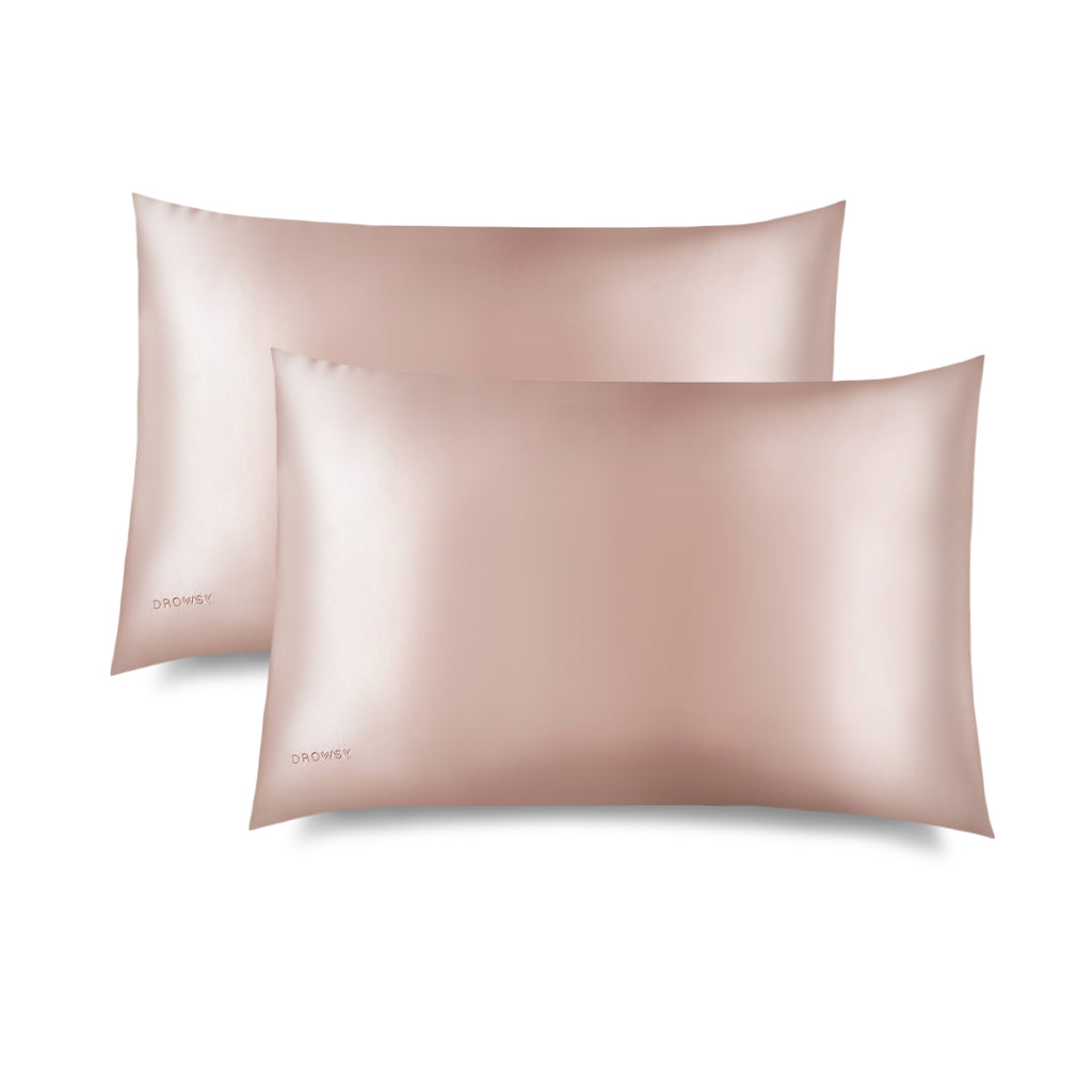 Sunset Pink Silk Pillowcase