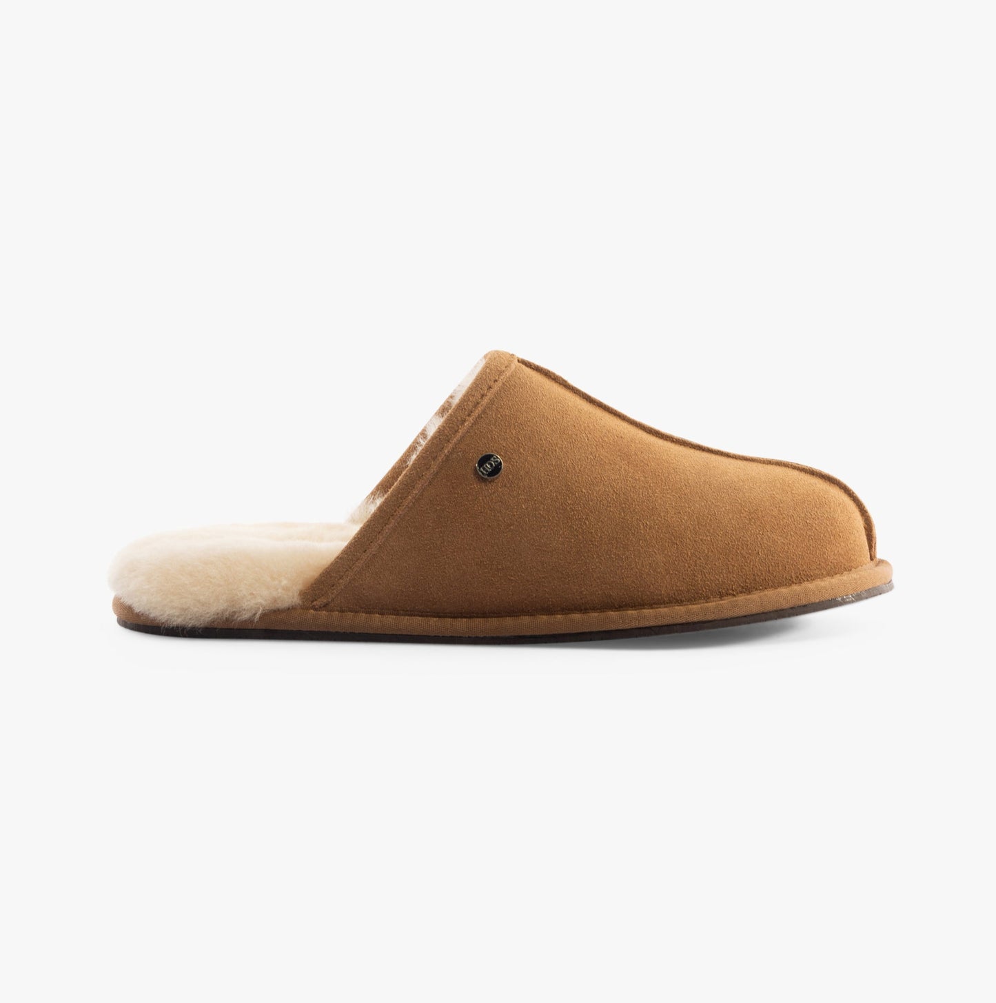 HOS Sheepskin EDWIN Mens Slippers Chestnut