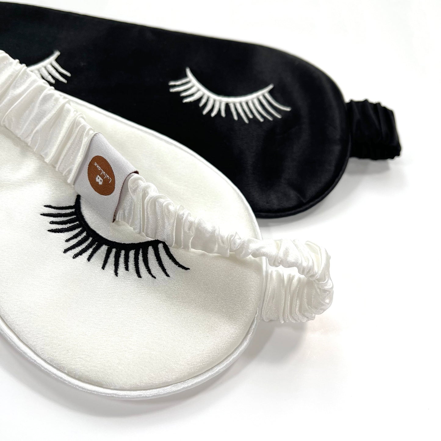 Luxury Embroidered Silk Sleep Mask - Soft Eye Mask for Restful Comfort