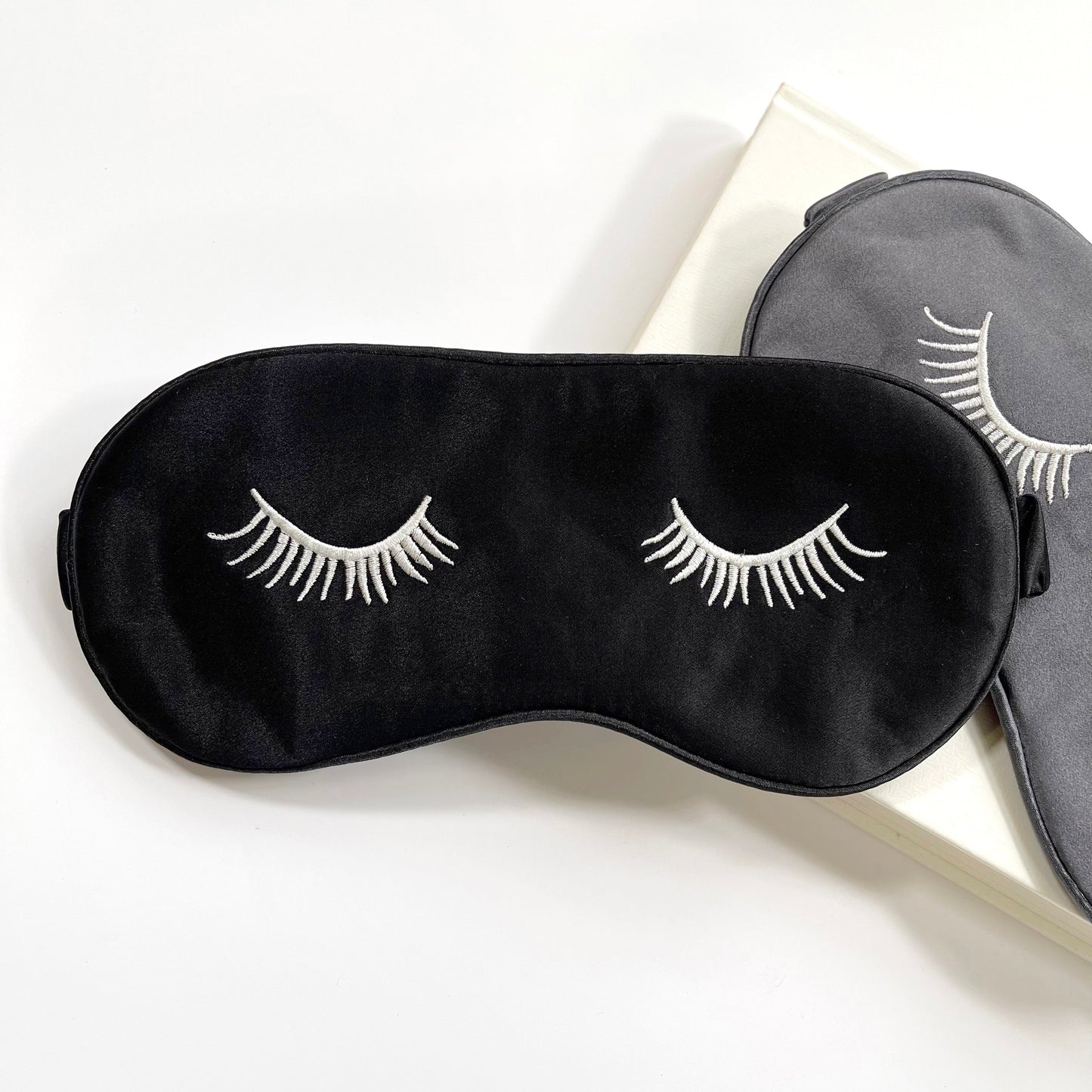 Luxury Embroidered Silk Sleep Mask - Soft Eye Mask for Restful Comfort