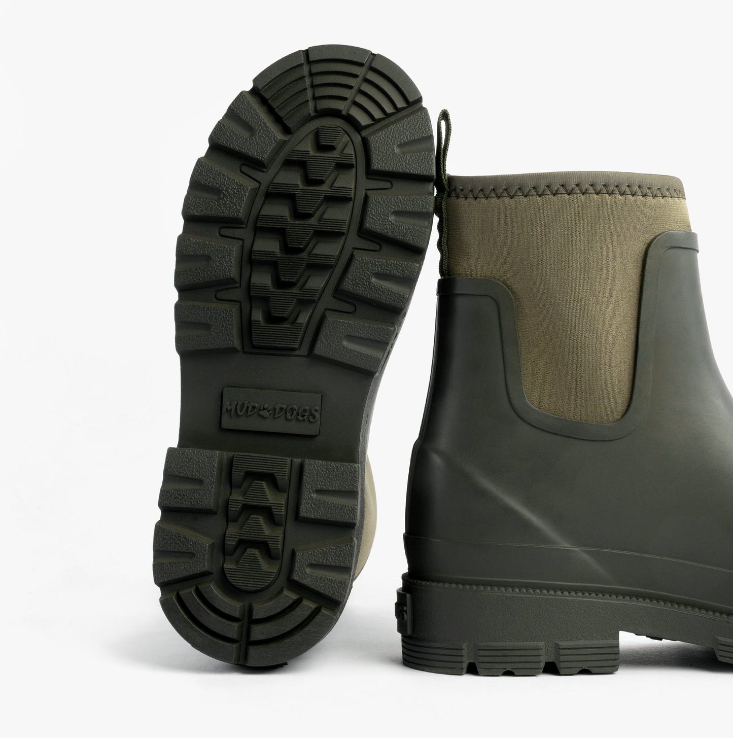 Mud Dogs Womens Ankle Neoprene Wellies Dark Green