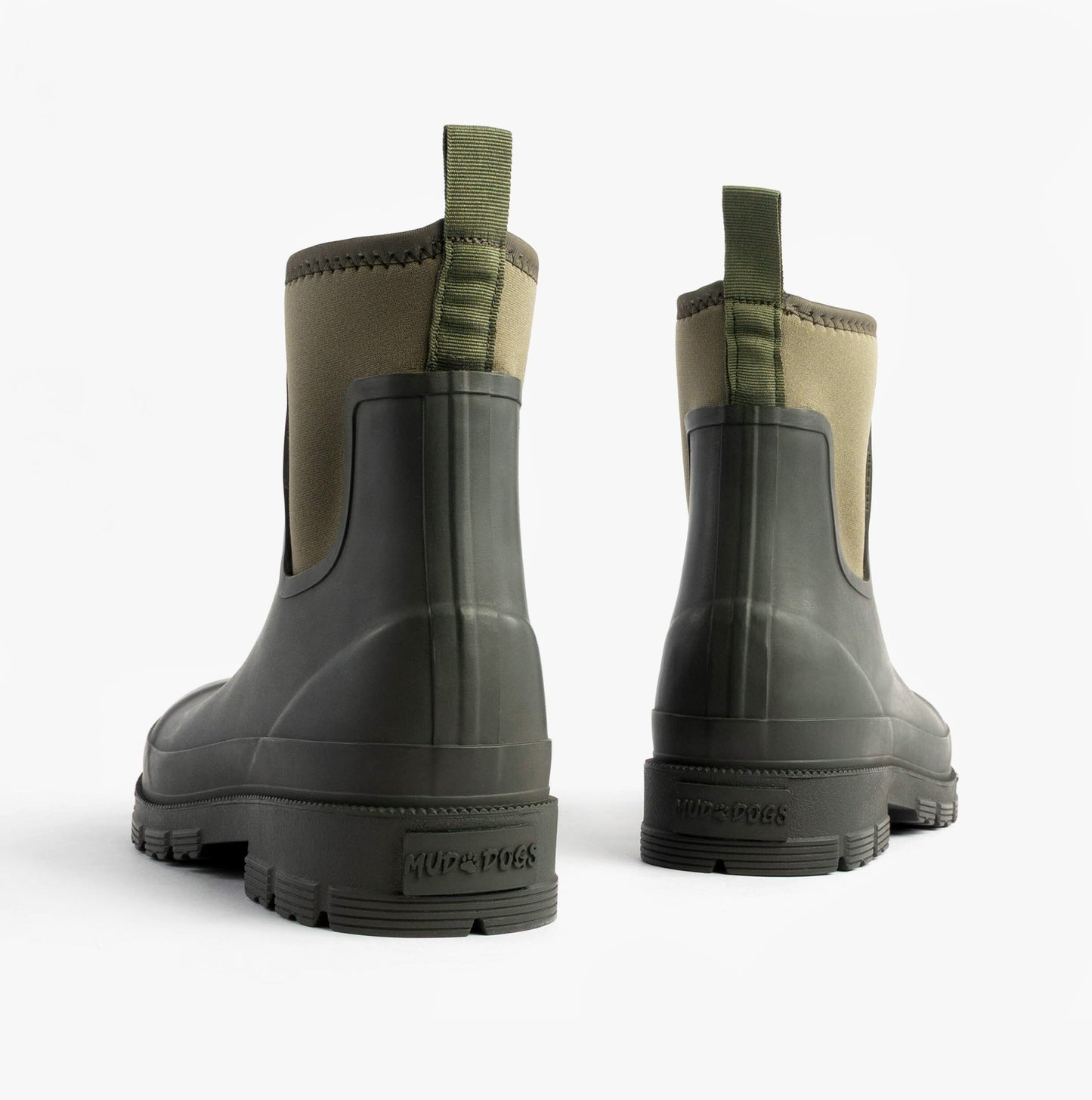 Mud Dogs Womens Ankle Neoprene Wellies Dark Green