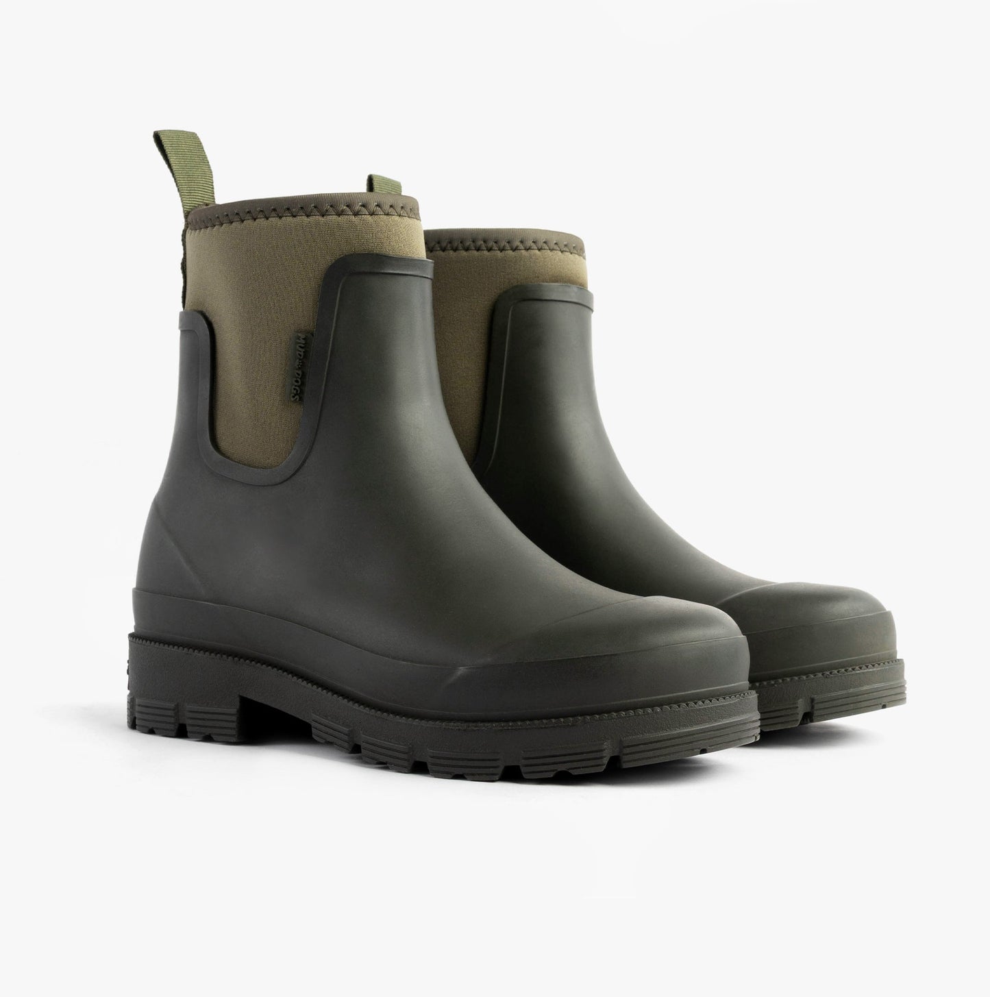 Mud Dogs Womens Ankle Neoprene Wellies Dark Green