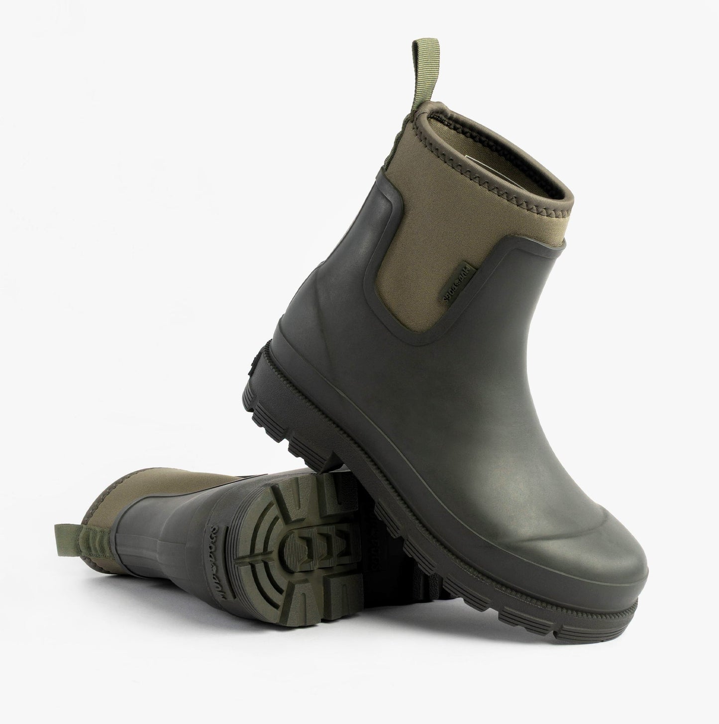 Mud Dogs Womens Ankle Neoprene Wellies Dark Green