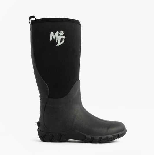 Mud Dogs RUTLAND TALL Neoprene Wellies Black