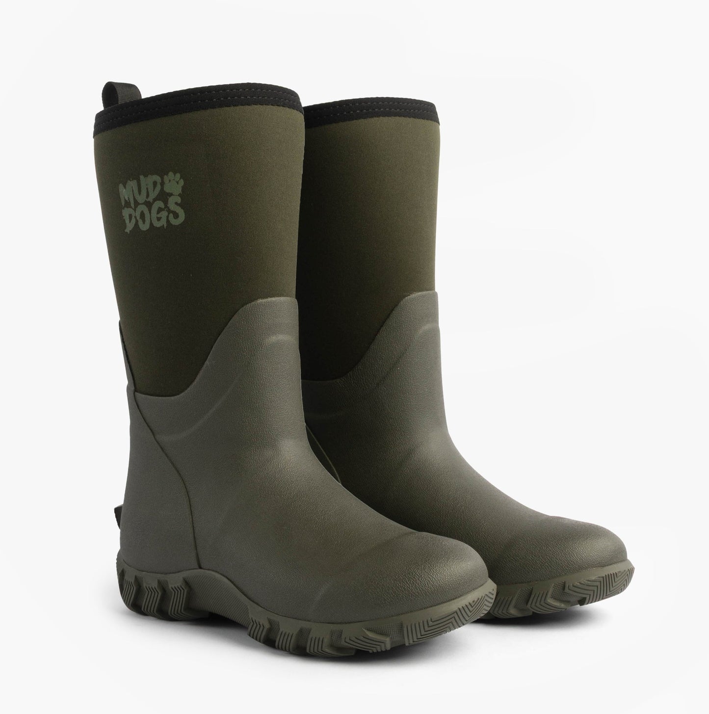 Mud Dogs RUTLAND MID Unisex Neoprene Wellies Olive