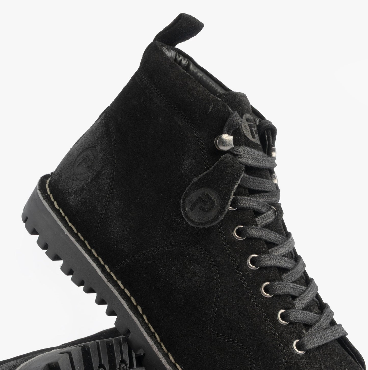 Popps 1961 MOD Mens Suede Monkey Boots Black